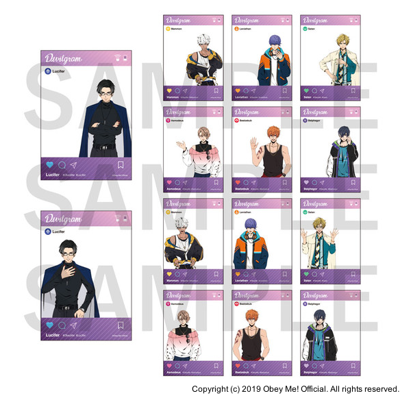 Seven Brothers 2021 SNS Style Devilgram Clear Cards (14) - The Obey Me Wiki