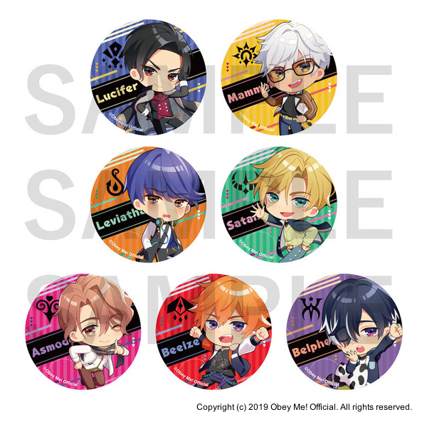 Seven Brothers 2021 Chibi Can Badges (7) - The Obey Me Wiki