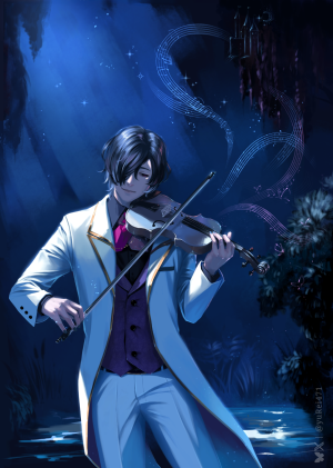 Fanart - Belphie Playing Violin by Yurei471.png